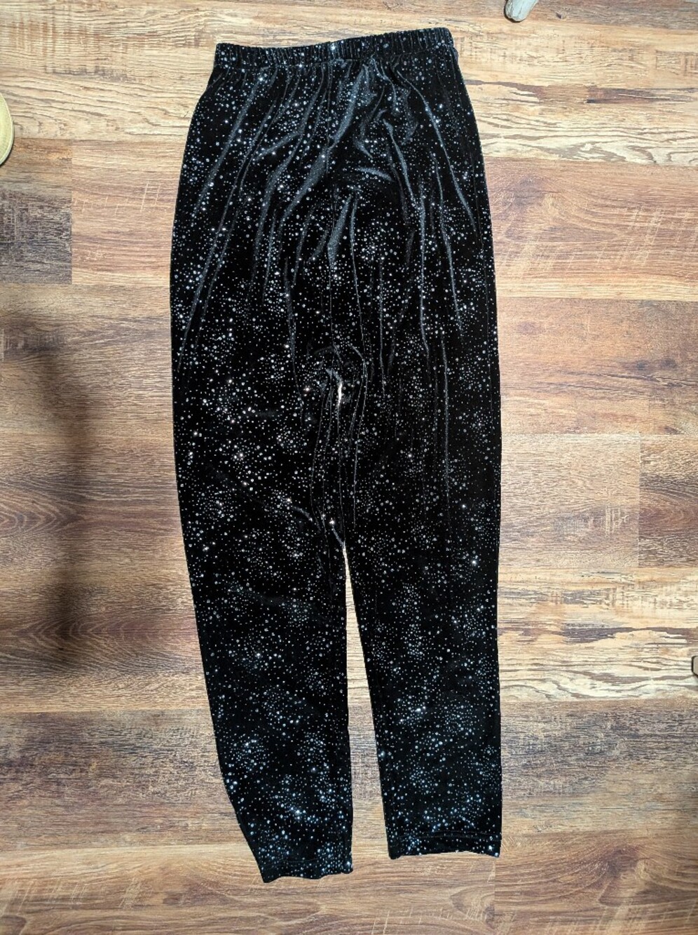 Shane Lee Inc Black Velvet Sparkle Leggings